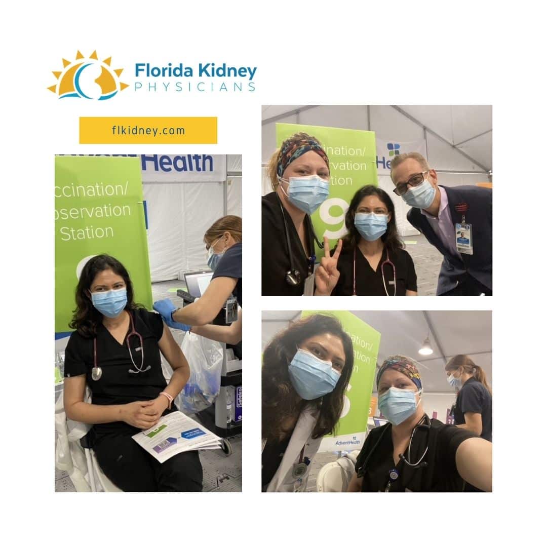 Saima Iqbal MD, and Shawna Lord, APRN receiving the COVID-19 Vaccine.